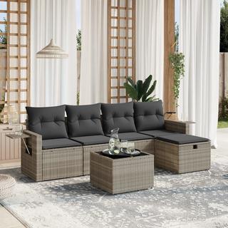 VidaXL set divano da giardino Polirattan  