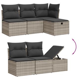 VidaXL set divano da giardino Polirattan  