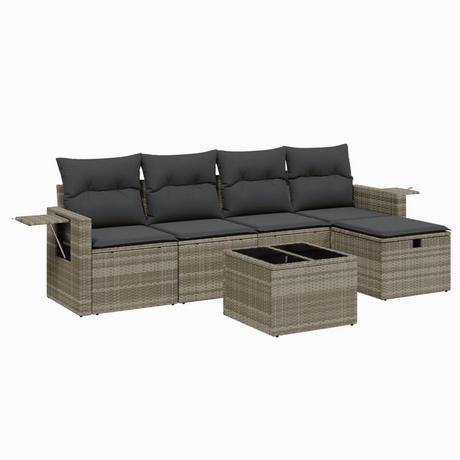 VidaXL set divano da giardino Polirattan  