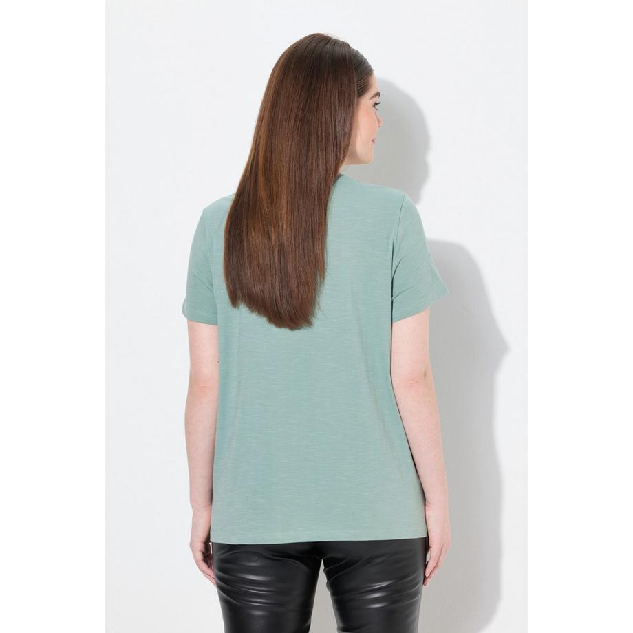 Ulla Popken T-Shirt Classic Motivo Tradizionale Girocollo Maniche Corte  