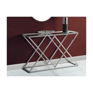 Vente-unique Wandkonsole Glas Stahl Chromfarben CHARLOTTE  