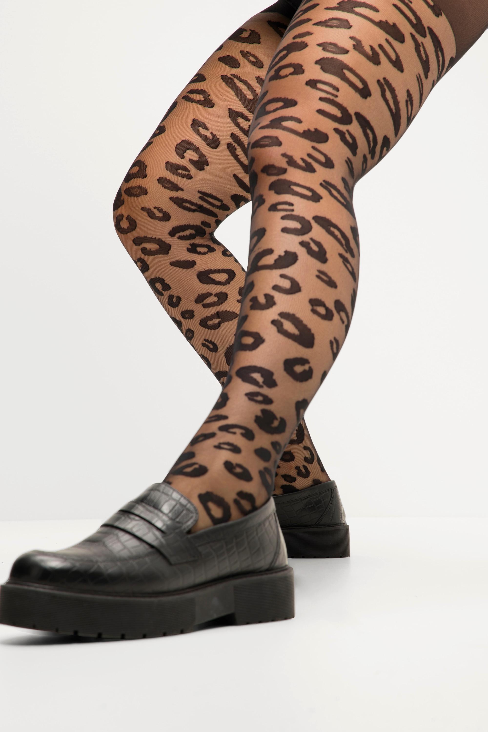 Studio Untold  Collant con fantasia leopardata 