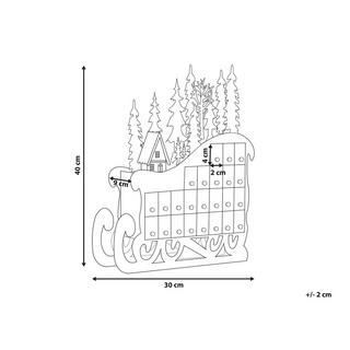 Beliani Weihnachtsdekoration aus Pappelholz Klassisch IMPALA  