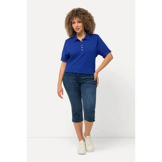 Ulla Popken  Capri Jeans Sarah, schmale 5-Pocket-Form, Saumschlitz 