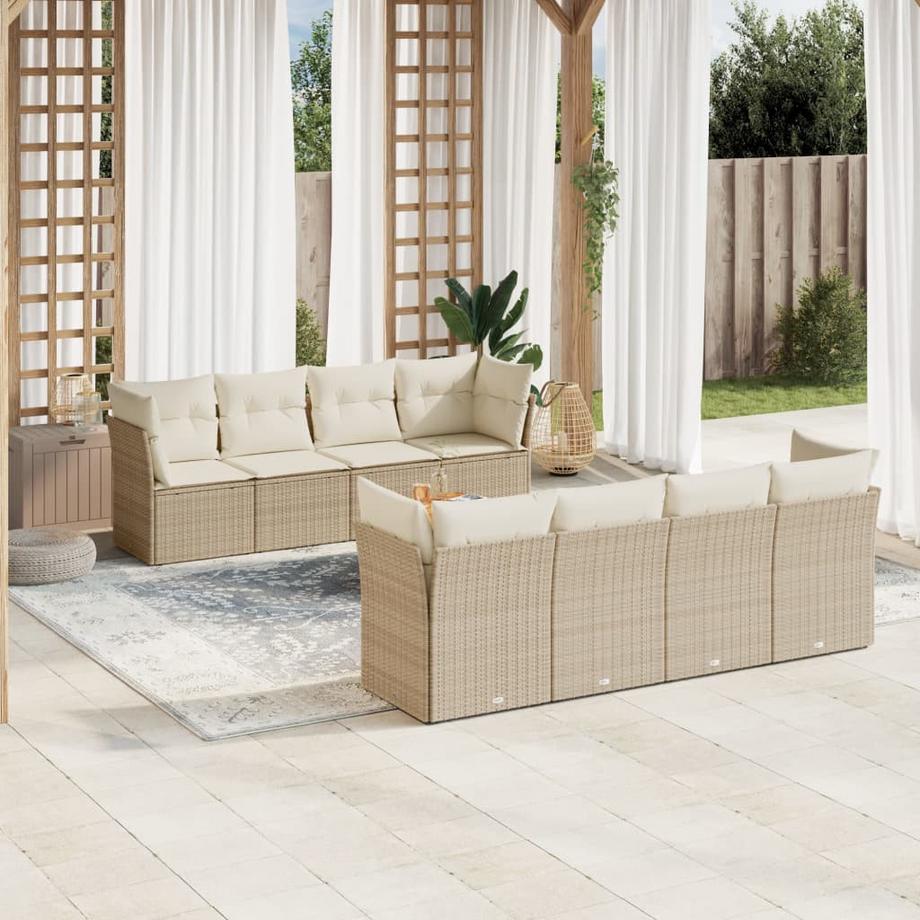 VidaXL Ensemble de canapés de jardin rotin synthétique  