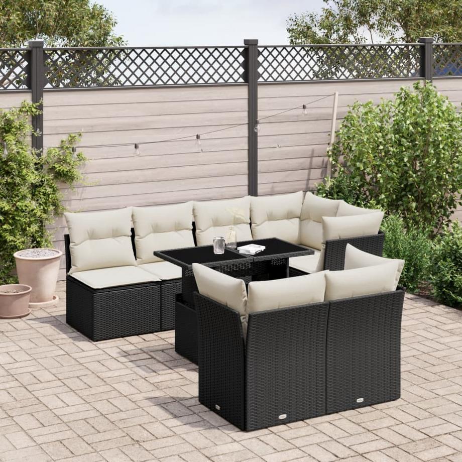 VidaXL Ensemble de canapés de jardin rotin synthétique  