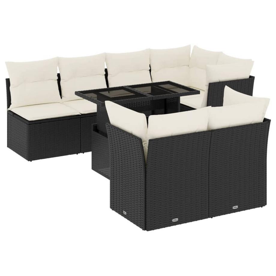 Ensemble de canapés de jardin rotin synthétique