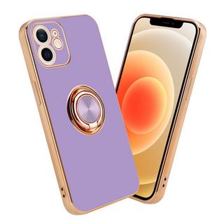 Cadorabo  Housse compatible avec Apple iPhone 12 avec anneau - Coque de protection en silicone TPU flexible, avec protection pour appareil photo et support voiture magnétique 