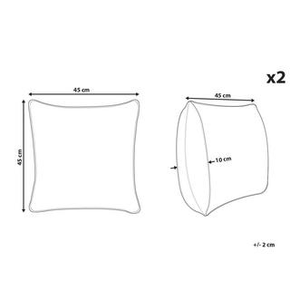 Beliani Kissen 2er Set aus Baumwolle Modern DONNER  