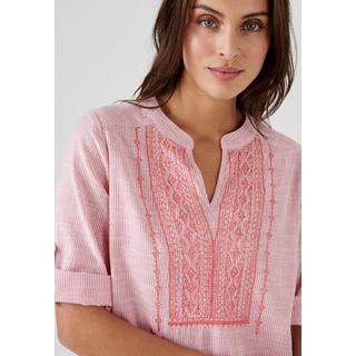 Damart  Blouse pur coton fines rayures. 