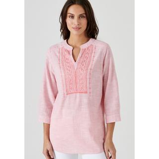 Damart  Blouse pur coton fines rayures. 