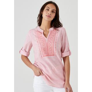 Damart  Bluse aus reiner Baumwolle mit schmalen Streifen. 