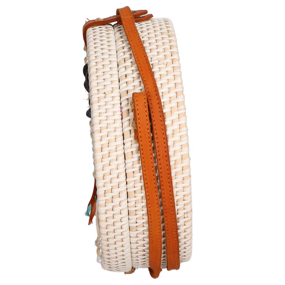 Gave Lux Borsa a tracolla rotonda intrecciata con decorazione a conchiglia  