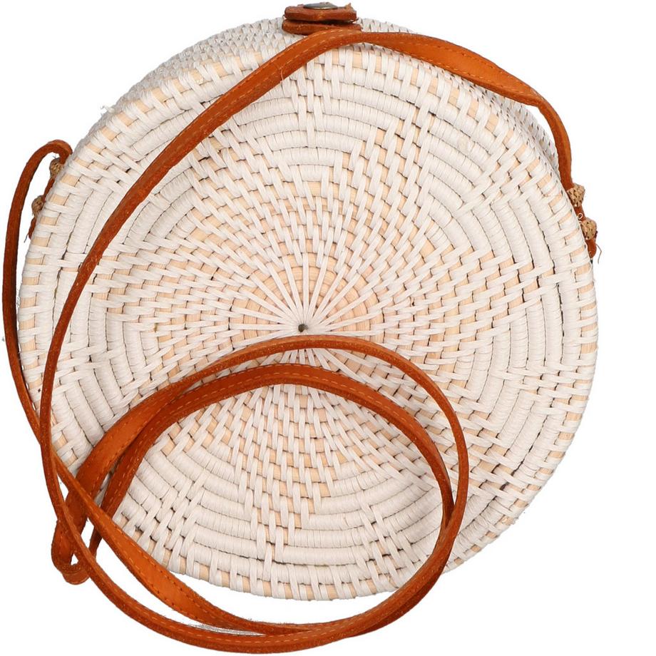 Gave Lux Borsa a tracolla rotonda intrecciata con decorazione a conchiglia  