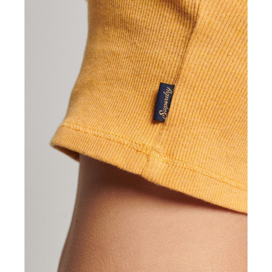 Superdry Débardeur Côtelé Liseré Dentelle  