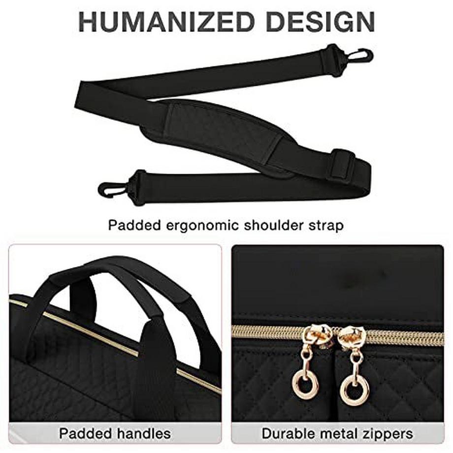 Only-bags.store  Laptoptasche, 15,6-Zoll-Aktentasche, große Laptoptasche, Computertasche, Büro, Reisen, Geschäft, 