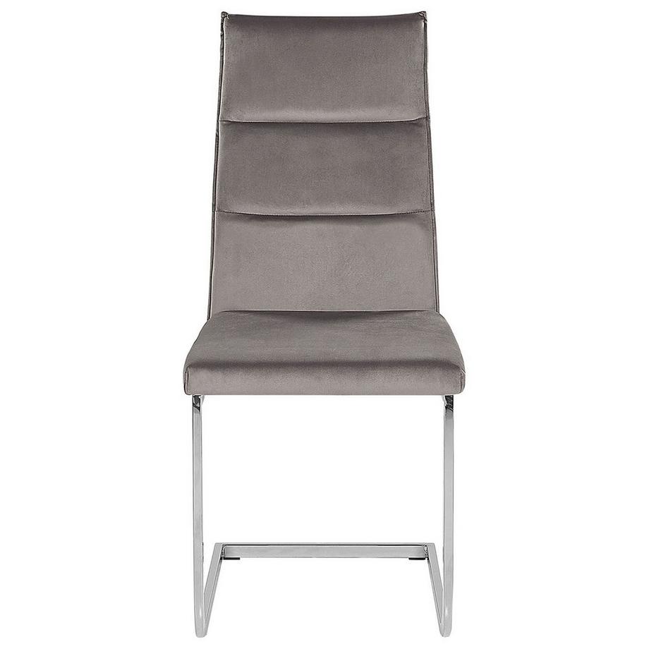 Beliani Esszimmerstuhl 2er Set aus Samtstoff Klassisch ROCKFORD  