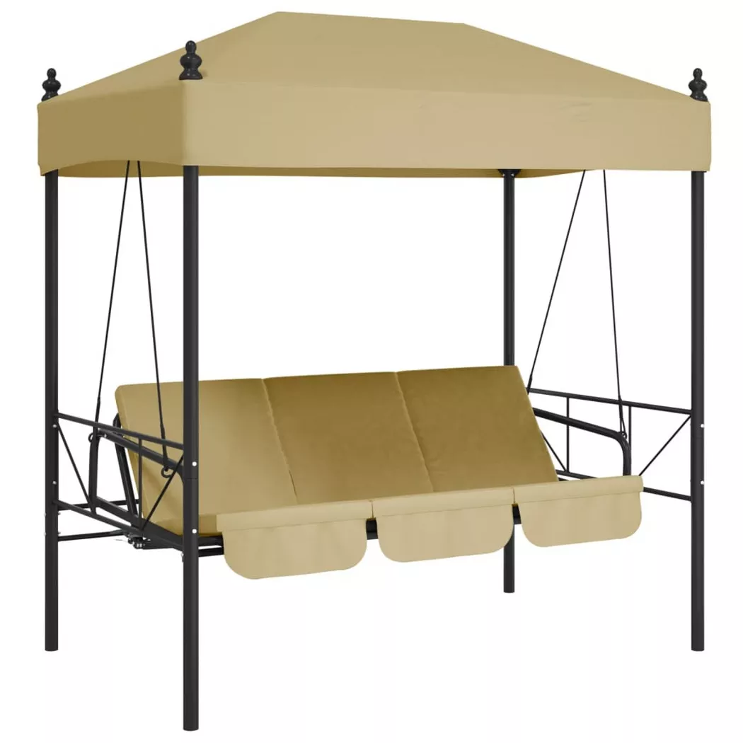 VidaXL - dondolo da giardino Acciaio, One Size, Marrone