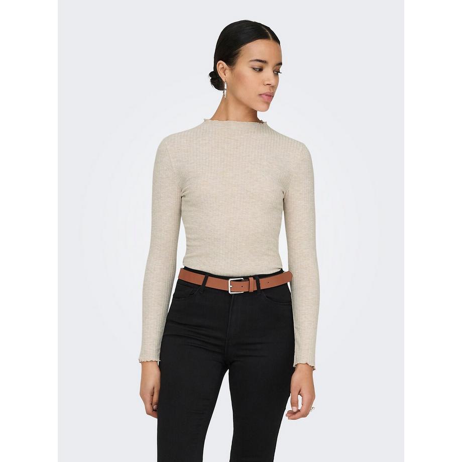 Pull col montant en fine maille