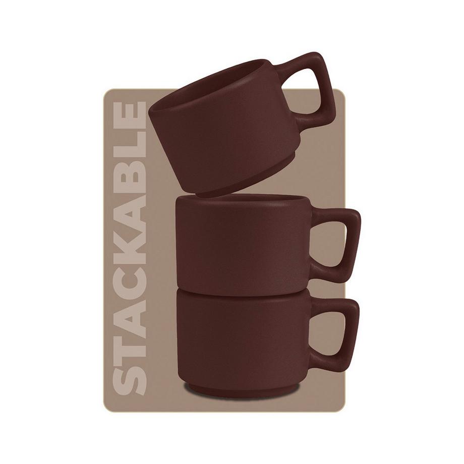 Berlinger Haus Espressotassenset matt bordeaux Leonardo Collection  