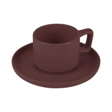 Espressotassenset matt bordeaux Leonardo Collection