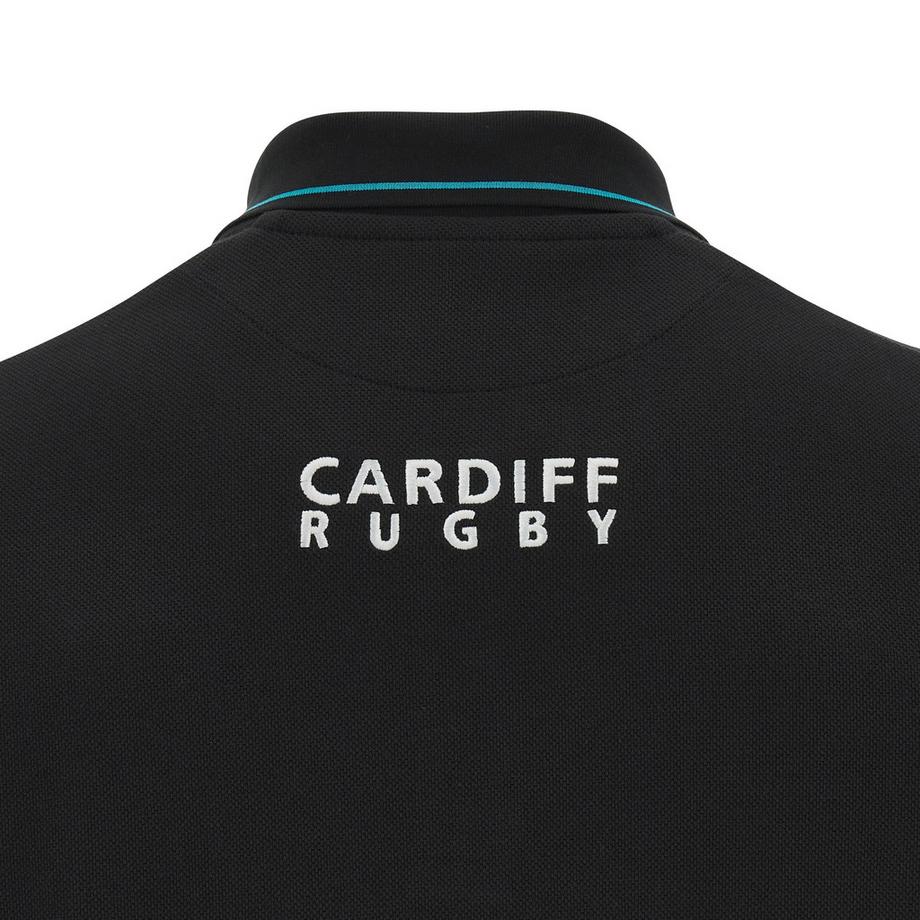 macron Cardiff Blues 2023/24 Pique Reise Polo Shirt  