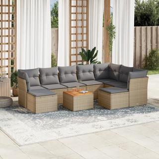 VidaXL set divano da giardino Polirattan  