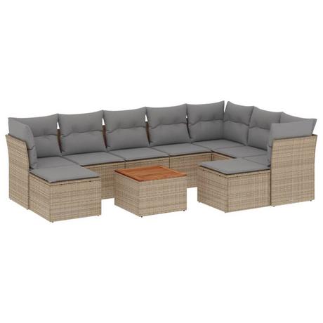 VidaXL set divano da giardino Polirattan  