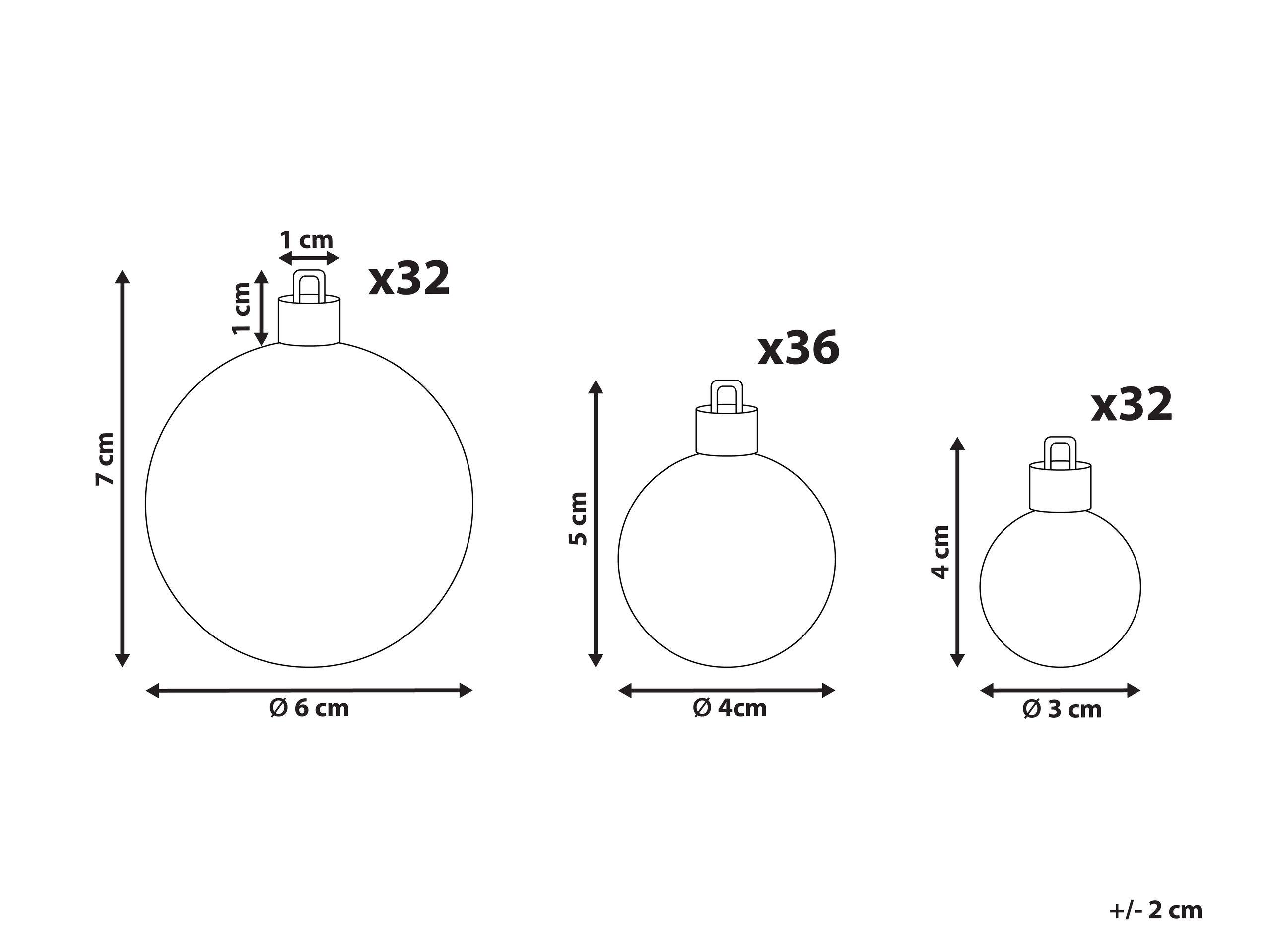 Beliani Lot de 100 boules en Matière synthétique Traditionnel VANERN  