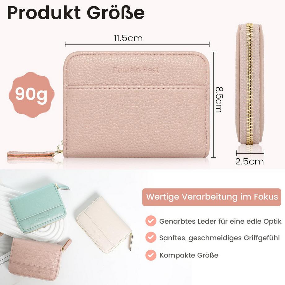 Only-bags.store Porte-cartes RFID avec nombreux compartiments et compartiment à monnaie  