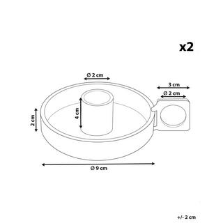 Beliani  Set di 2 portacandele en Ferro Retrò CHORIO 