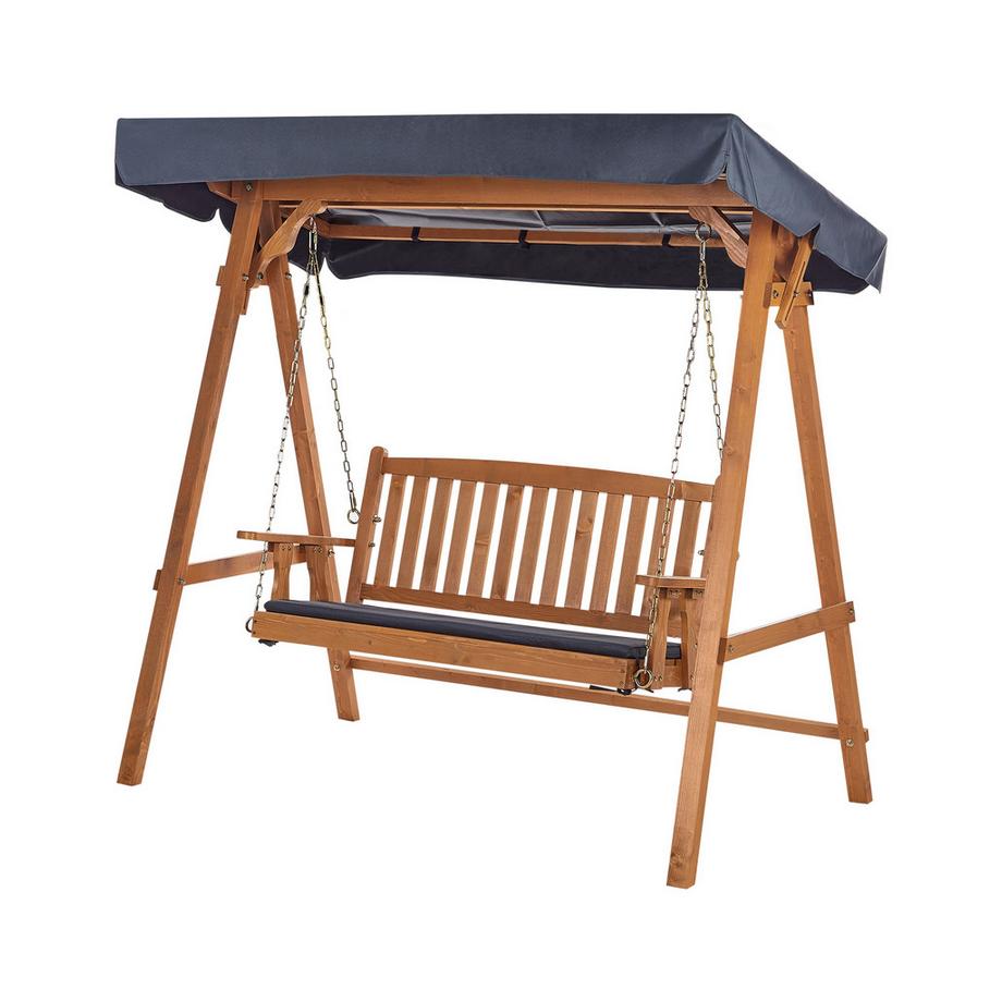 Beliani Hollywoodschaukel aus Fichtenholz Klassisch FIBBIALLA  