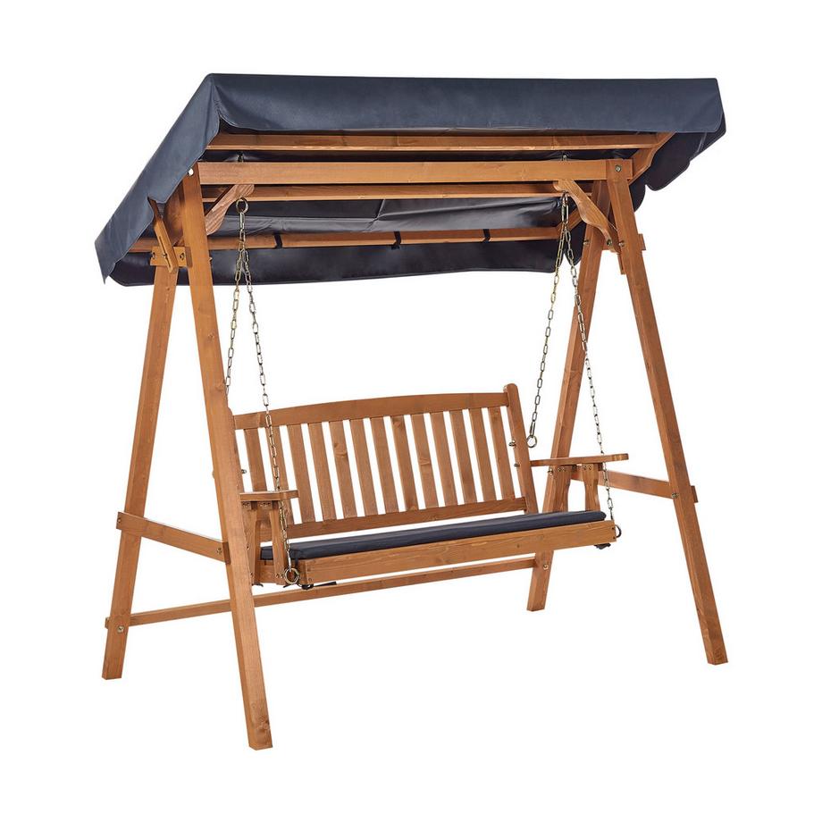 Beliani Hollywoodschaukel aus Fichtenholz Klassisch FIBBIALLA  