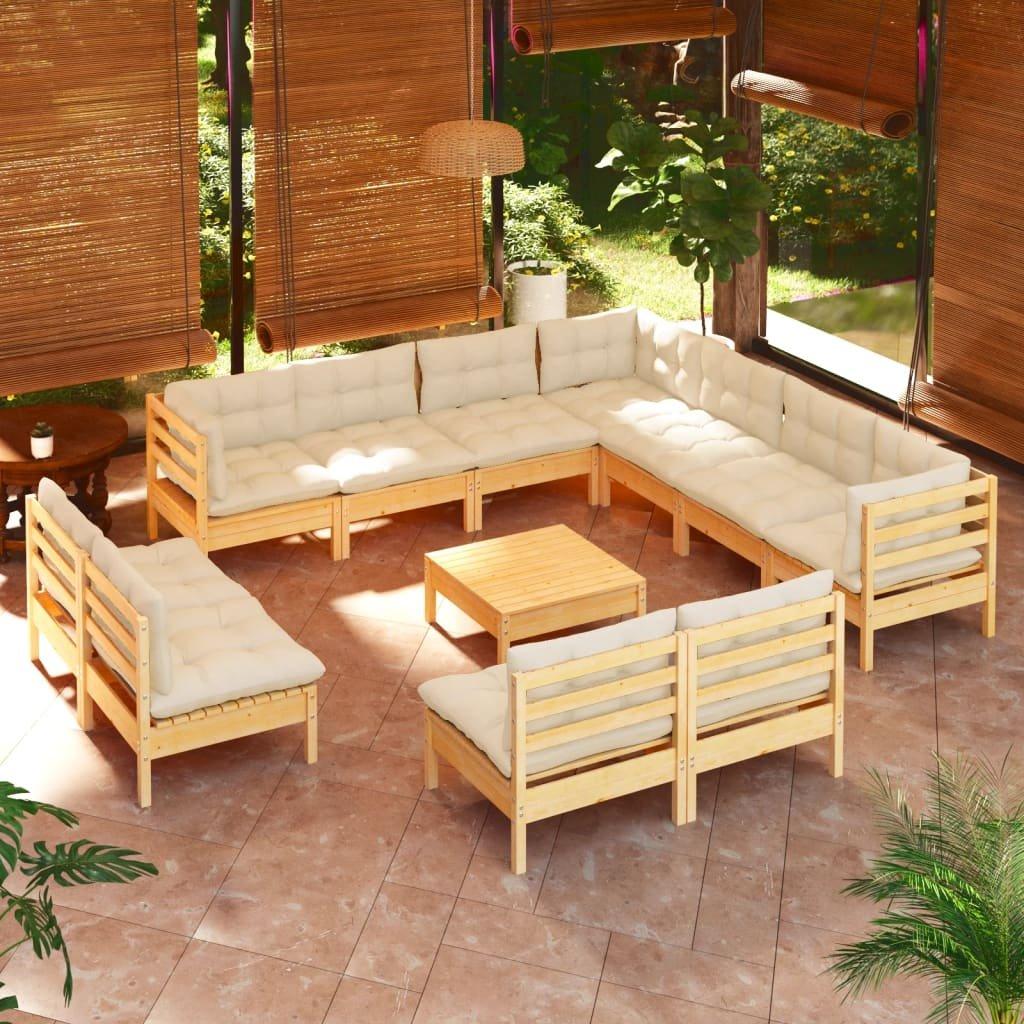 VidaXL Salon de jardin bois  