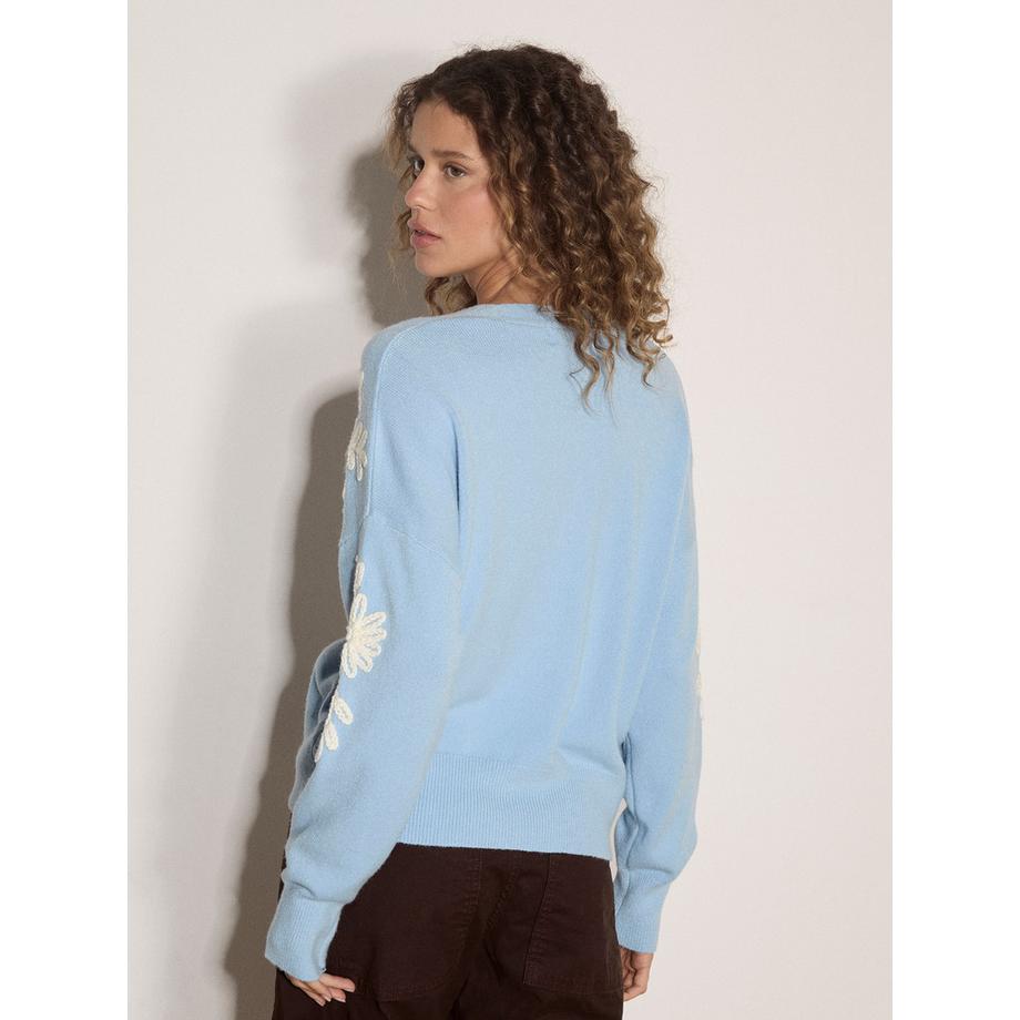 APRICOT Strickjacke mit Blumenapplikationen  