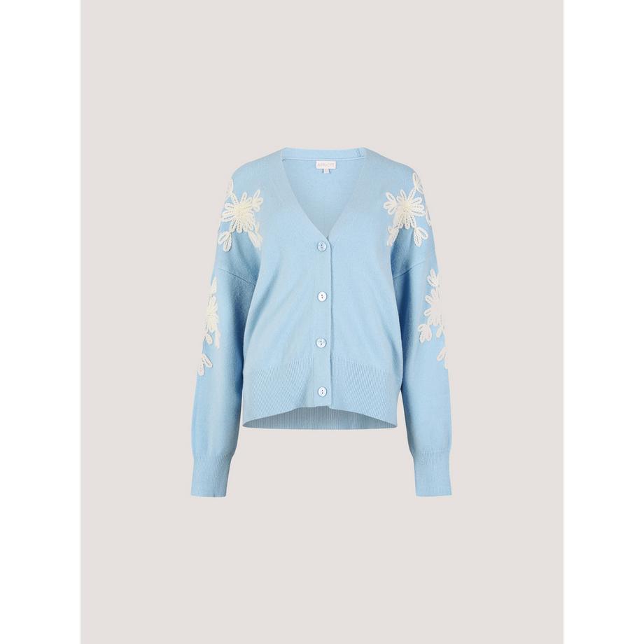 APRICOT Strickjacke mit Blumenapplikationen  