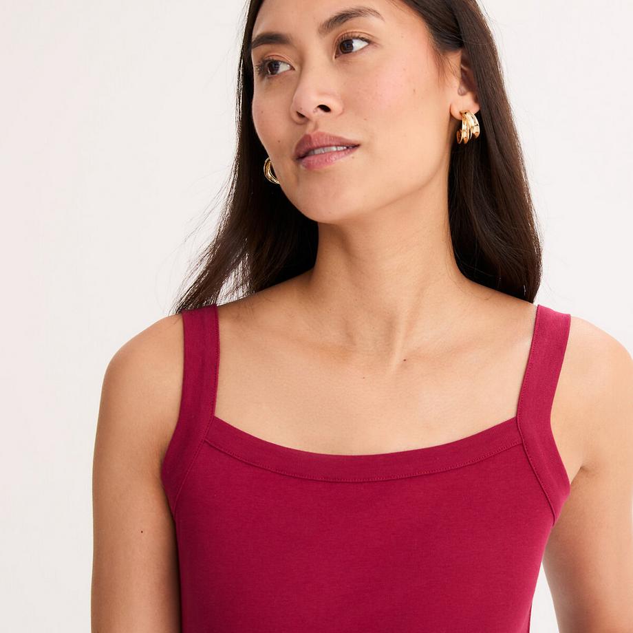 La Redoute Collections Top côtelé sans manches encolure dégagée  