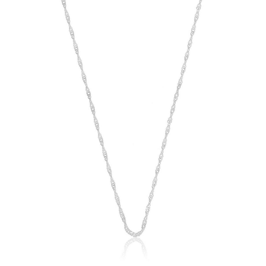 Collier Singapour or blanc 375, 1,5mm, 45cm