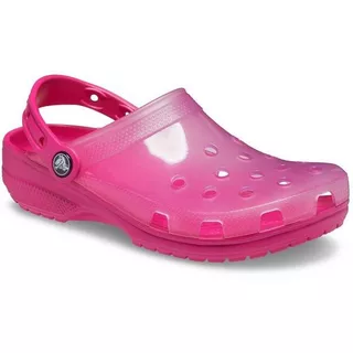 crocs  Clogs, Transparent Fucsia