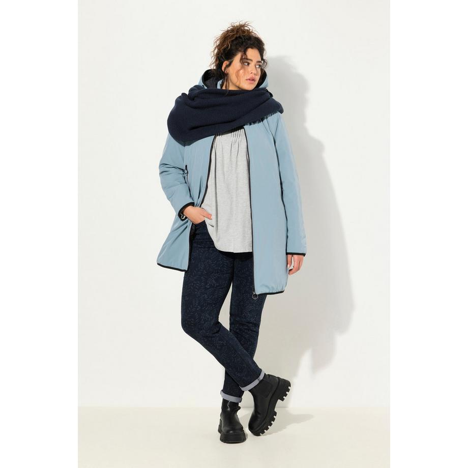 Ulla Popken HYPRAR Wende-Steppjacke Reflektor 2-Wege-Zipper  