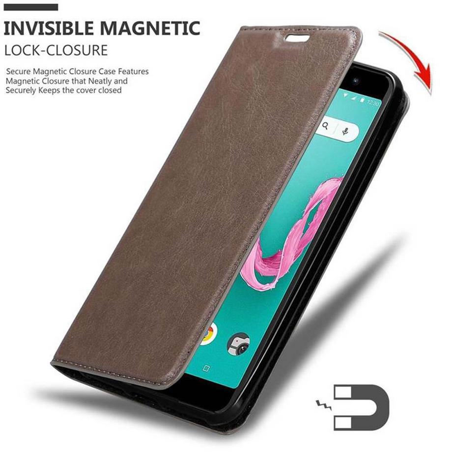 Cadorabo  Housse compatible avec WIKO LENNY 5 - Coque de protection avec fermeture magnétique, fonction de support et compartiment pour carte 