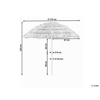 Beliani Marktschirm aus Stoff Rustikal CIVETTA  