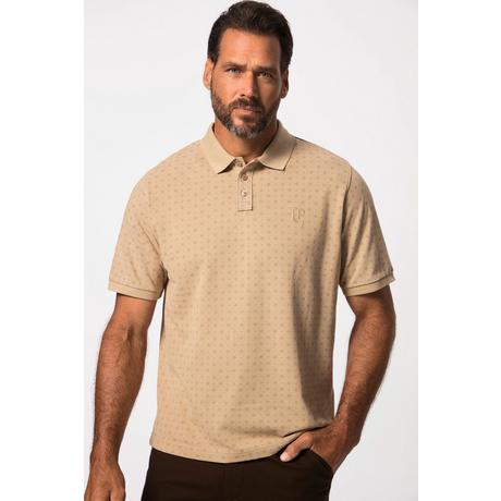 JP1880  Maglia polo con stampa allover, collo polo e mezze maniche, fino alla tg. 8XL 