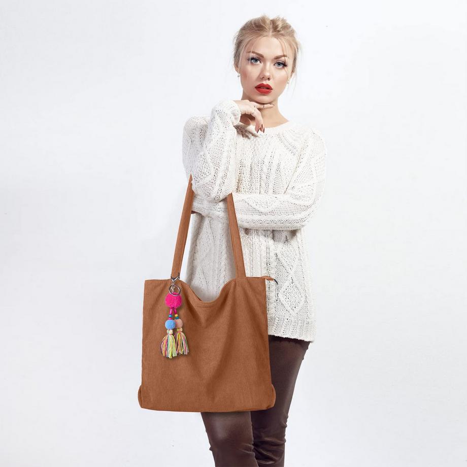 Only-bags.store Sac Bandoulière avec Fermeture Éclair Grand Sac Cabas Shopper  