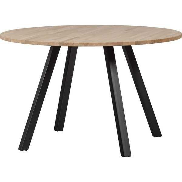 mutoni Table à manger Tablo chêne FSC ronde 120x120 pieds carrés  