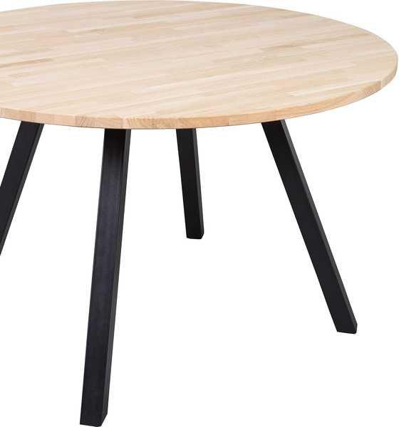 mutoni Table à manger Tablo chêne FSC ronde 120x120 pieds carrés  