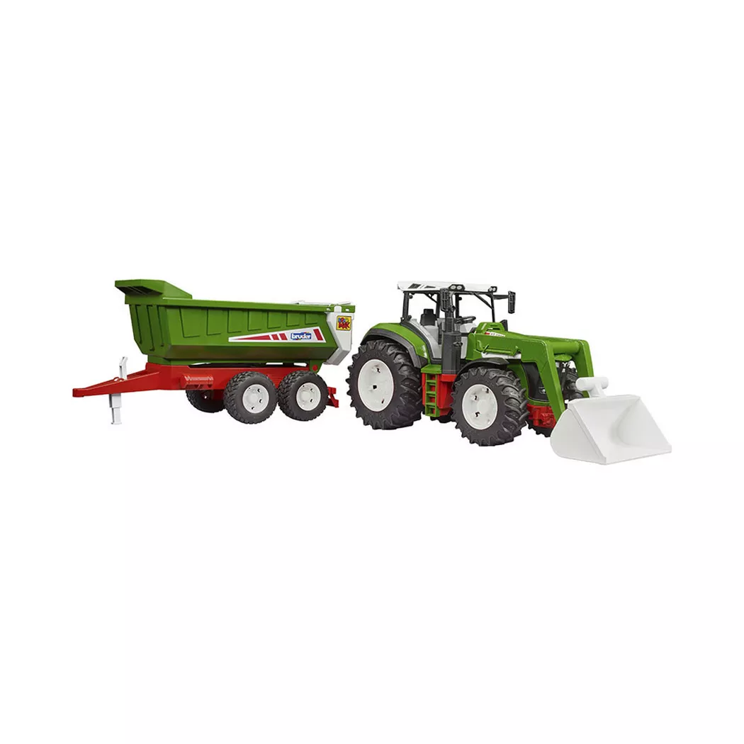 Bruder 1:16 ROADMAX Tractor with frontloader + tipping trailer in Green | Size: 1 Pack