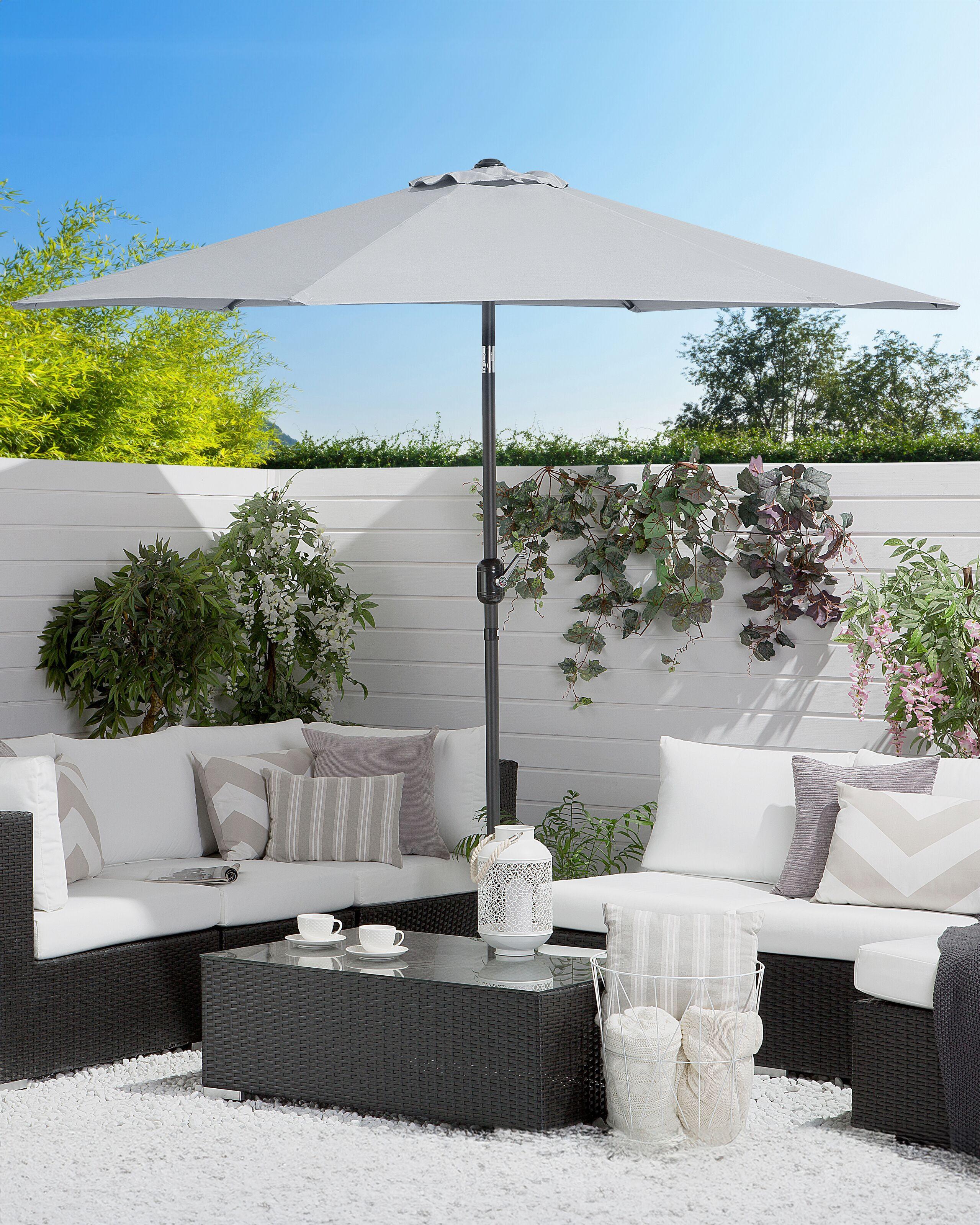 Beliani Marktschirm aus Stoff VARESE  