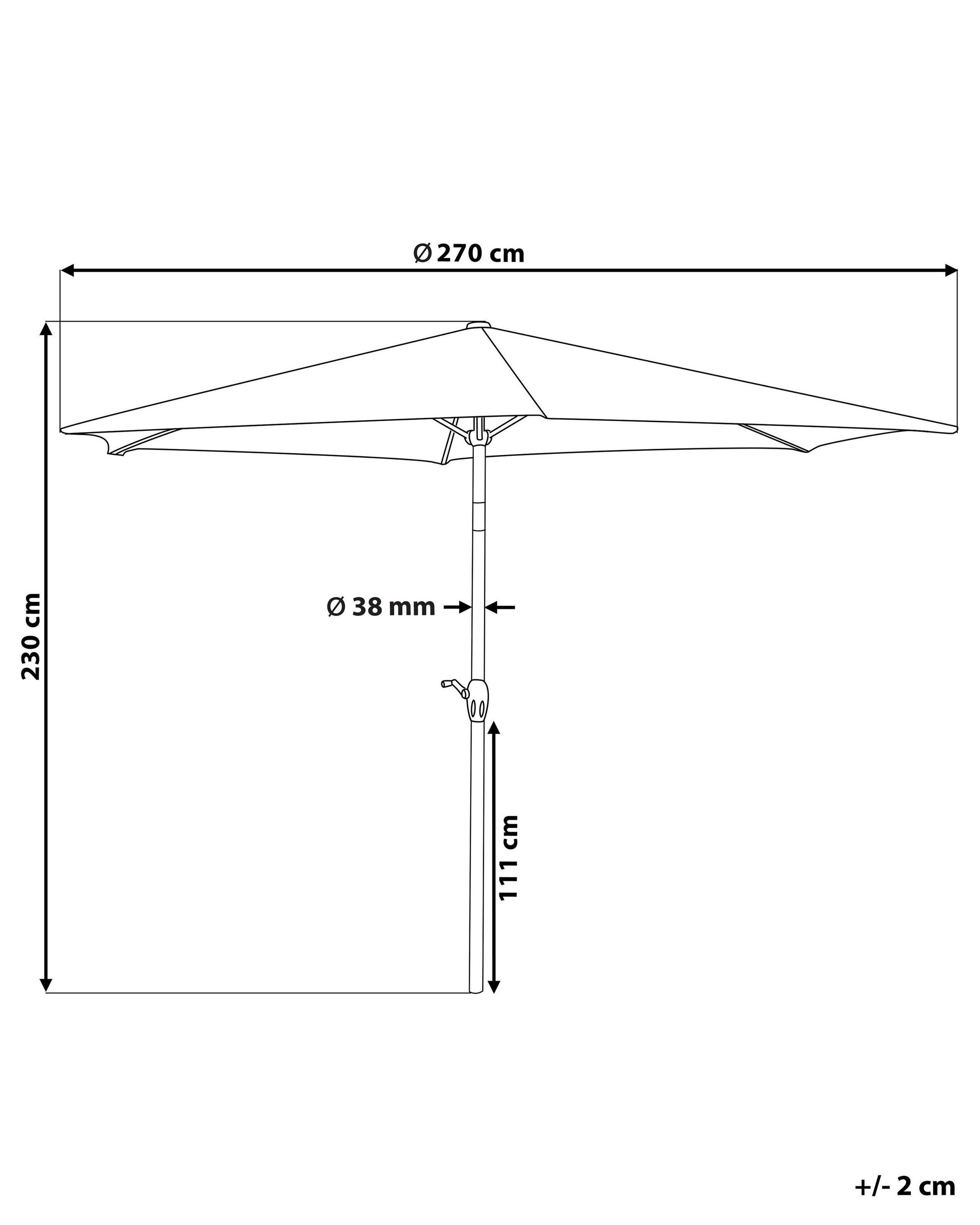 Beliani Parasol en Polyester VARESE  