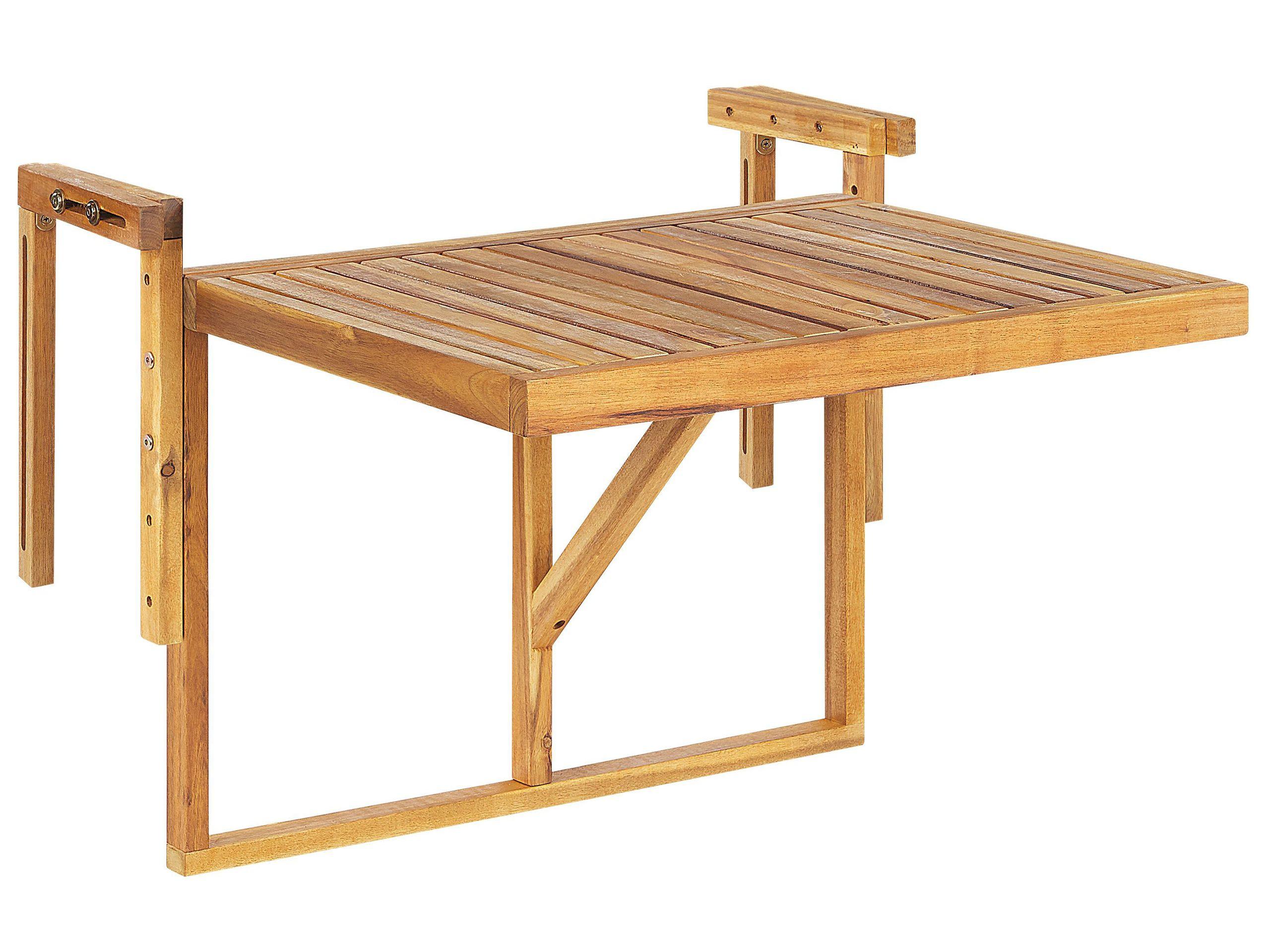Beliani Table de balcon en Acacia Boho UDINE  